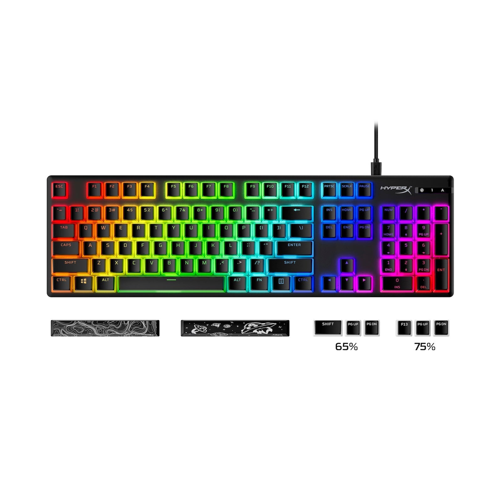 HyperX Pudding Keycaps Pink (PBT US Layout)