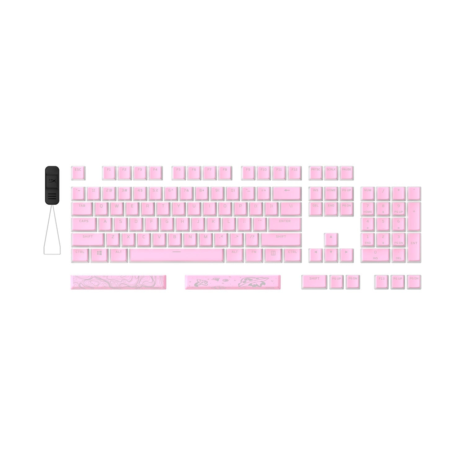 HyperX Pudding Keycaps Pink (PBT US Layout)