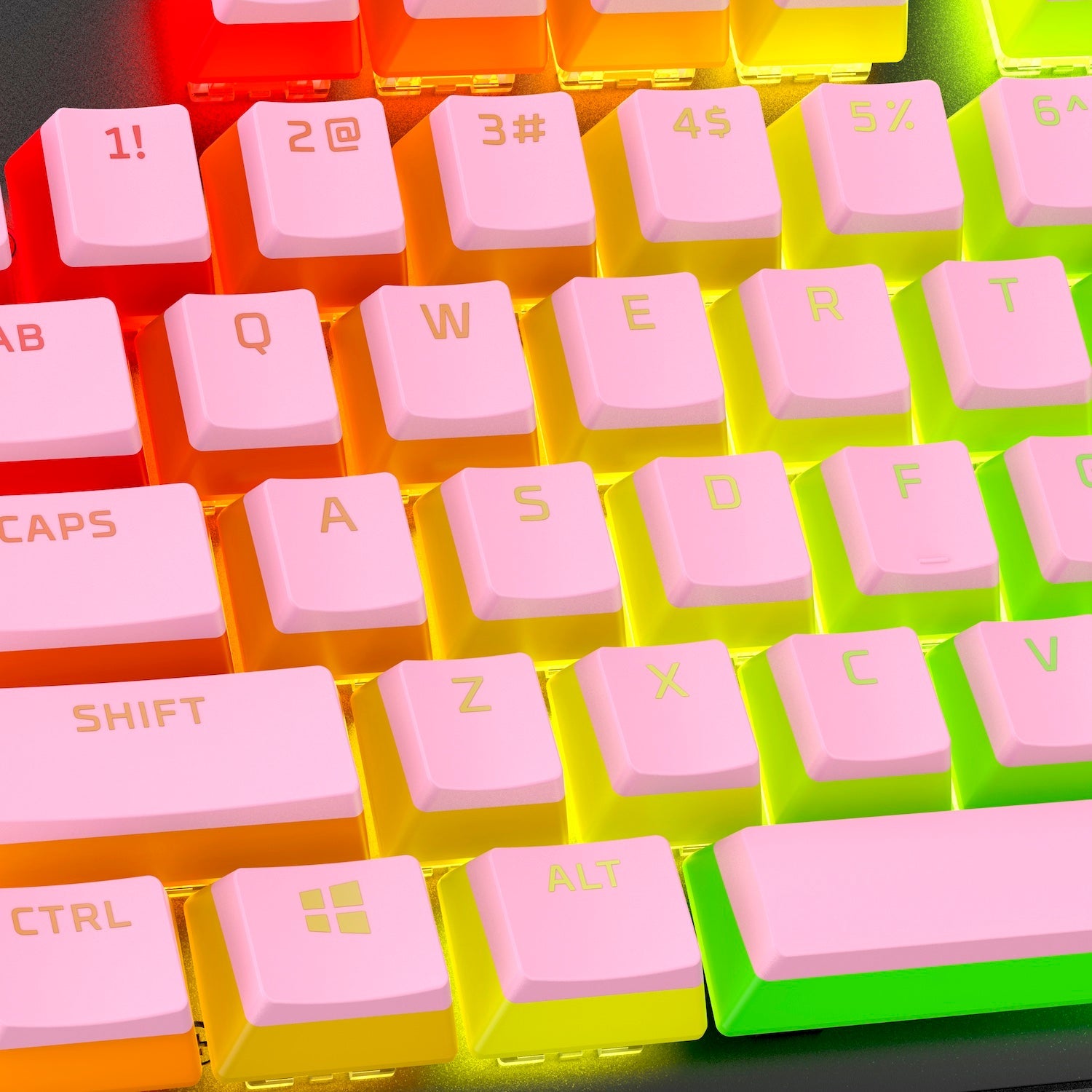 HyperX Pudding Keycaps Pink (PBT US Layout)