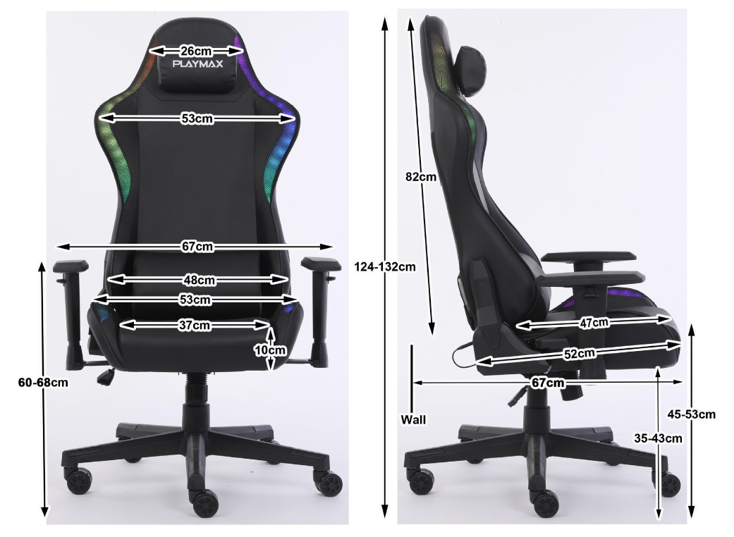 Playmax PRO Gaming Chair RGB with Magnetic Pillow