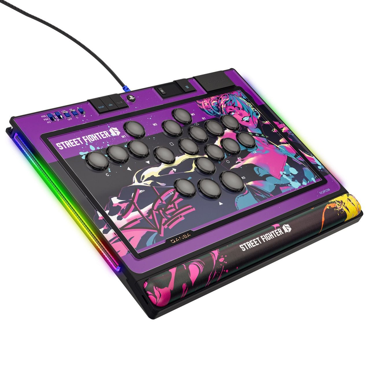 Qanba Sapphire Arcade Controller: Street Fighter Juri Han Edition - PS5/PS4/PC