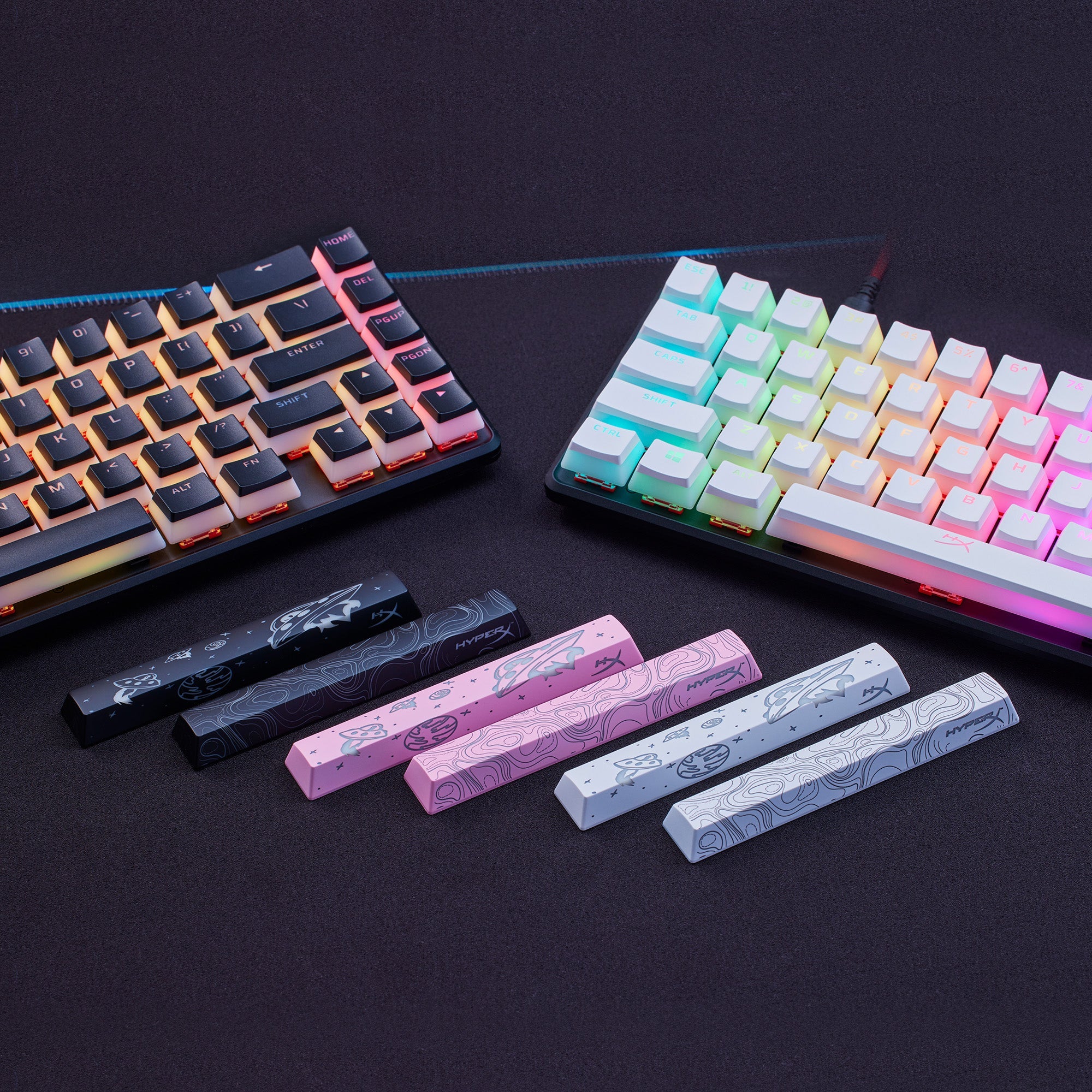 HyperX Pudding Keycaps Pink (PBT US Layout)