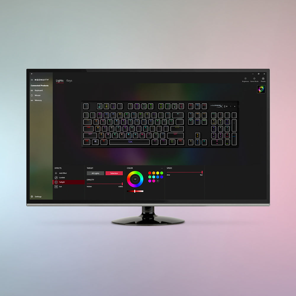 HyperX Alloy Origins RGB Mechanical Gaming Keyboard Aqua Switch US Layout