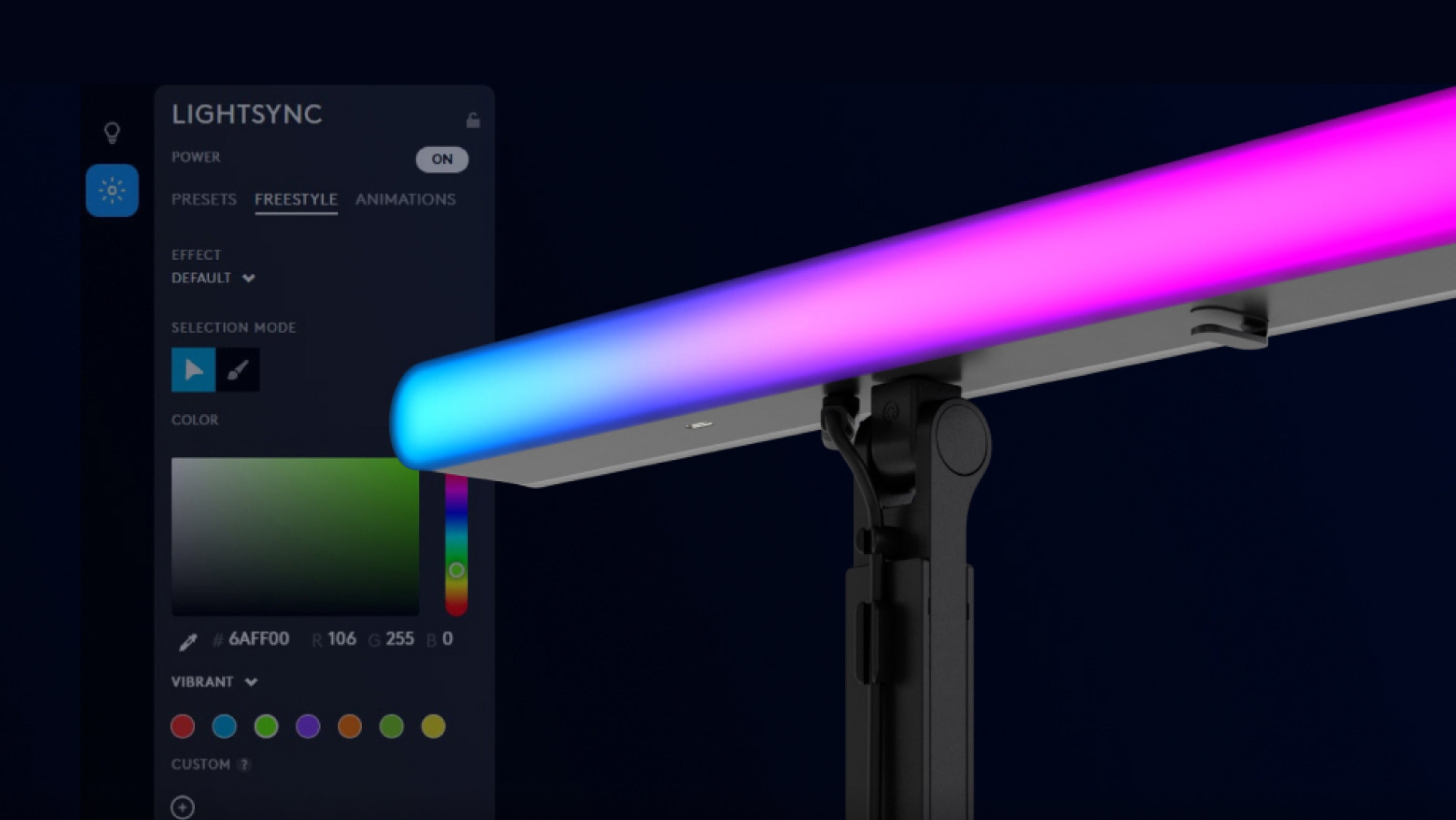 Logitech G Litra Beam LX Dual-Sided RGB Streaming Light