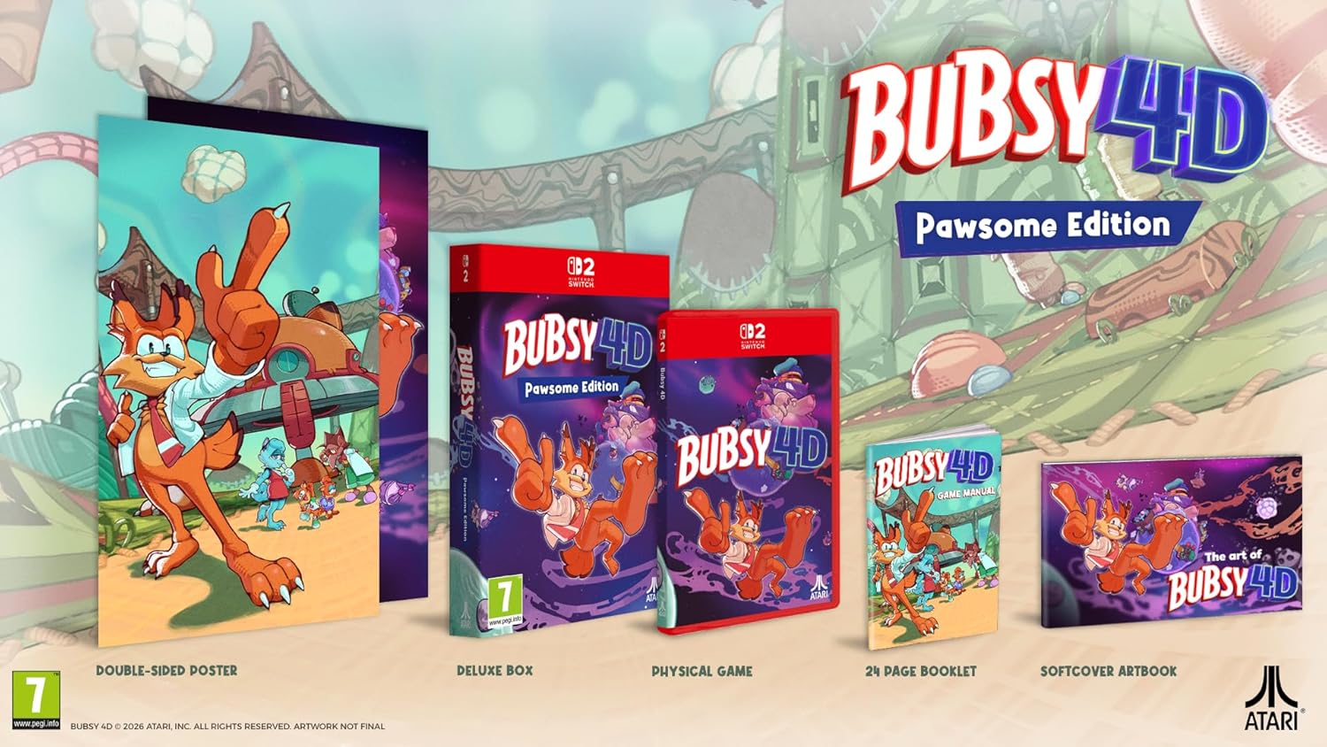 Bubsy 4D Pawsome Edition - Nintendo Switch 2
