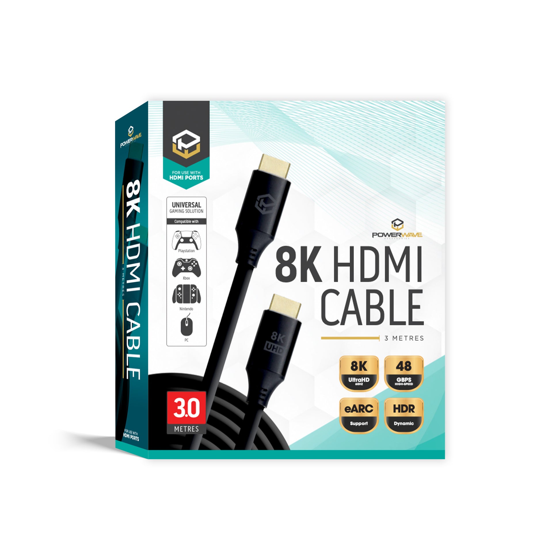 Powerwave 3M 8K HDMI Cable