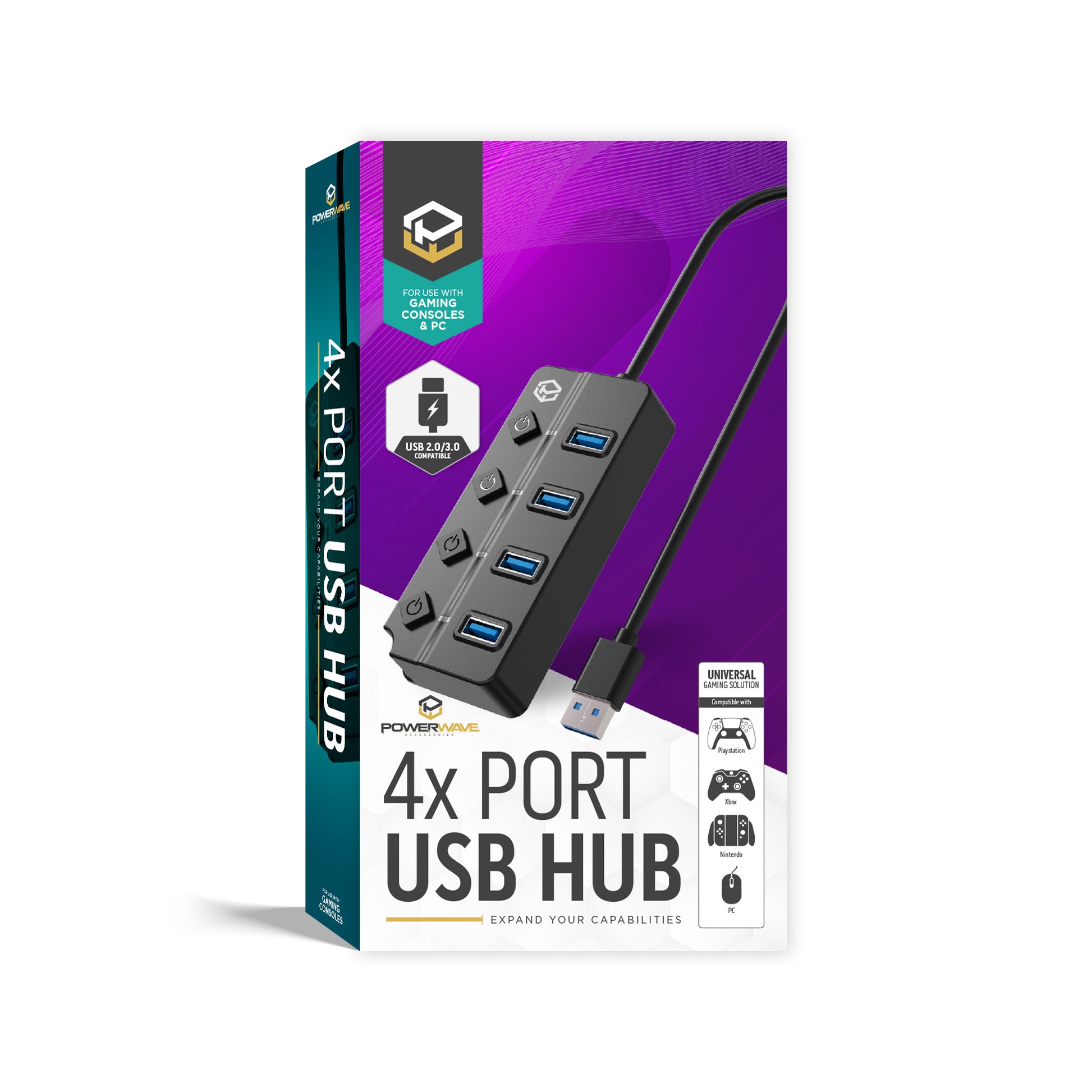 Powerwave 4 Port USB Hub