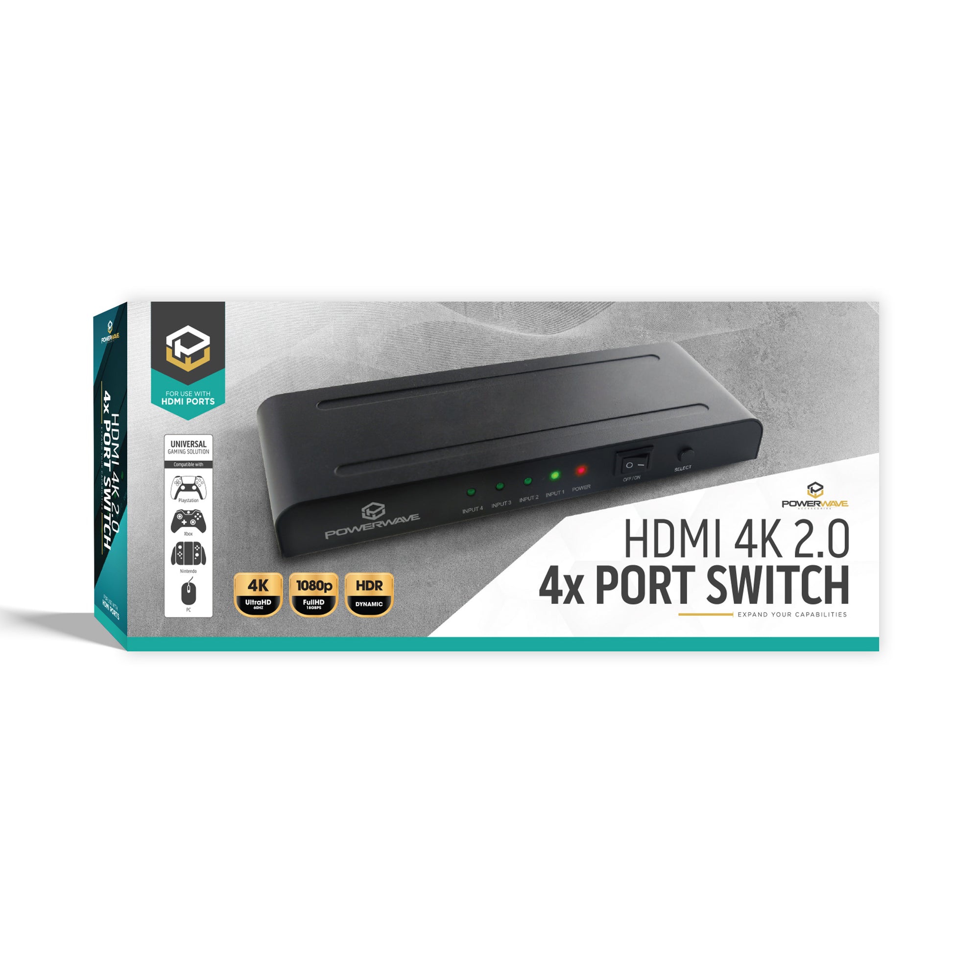 Powerwave HDMI 4K 2.0 4 Port Switch