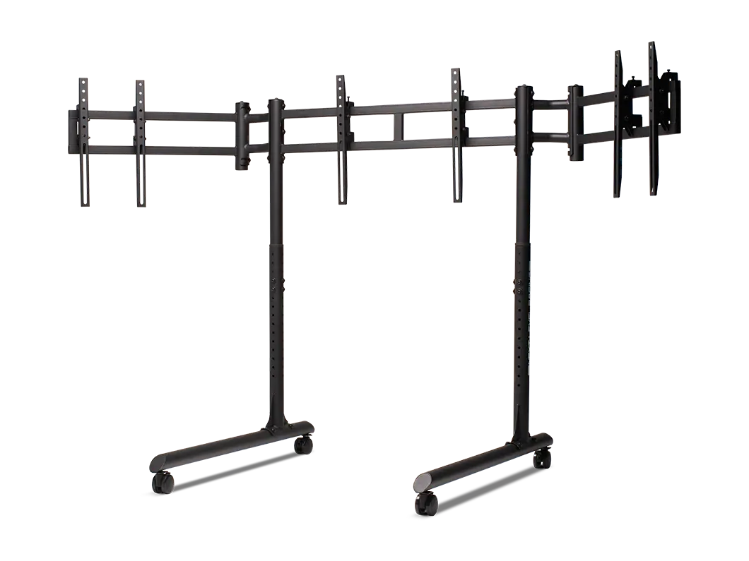 Next Level Racing Round Tube Freestanding Triple Monitor Stand