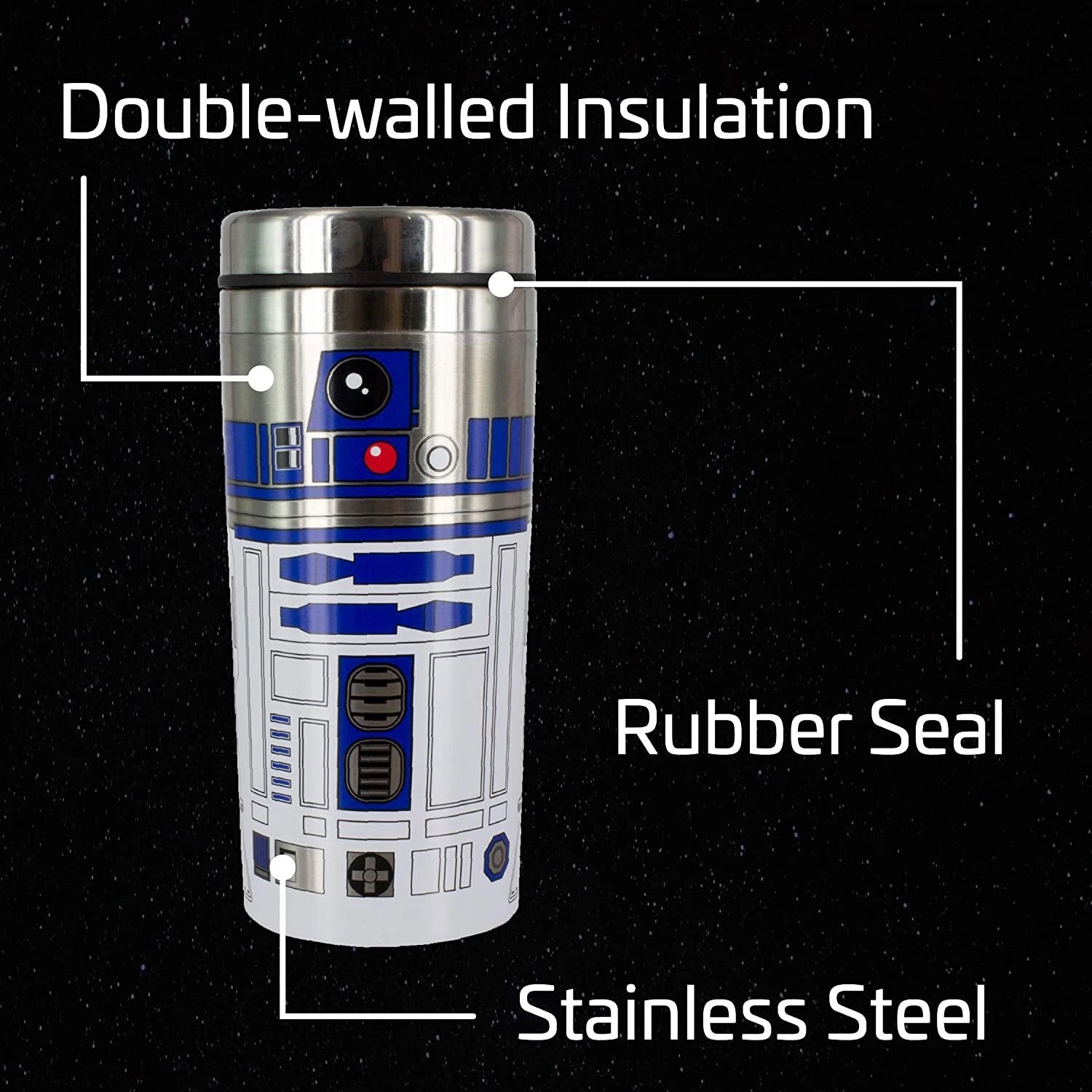Star Wars R2D2 Metal Travel Mug