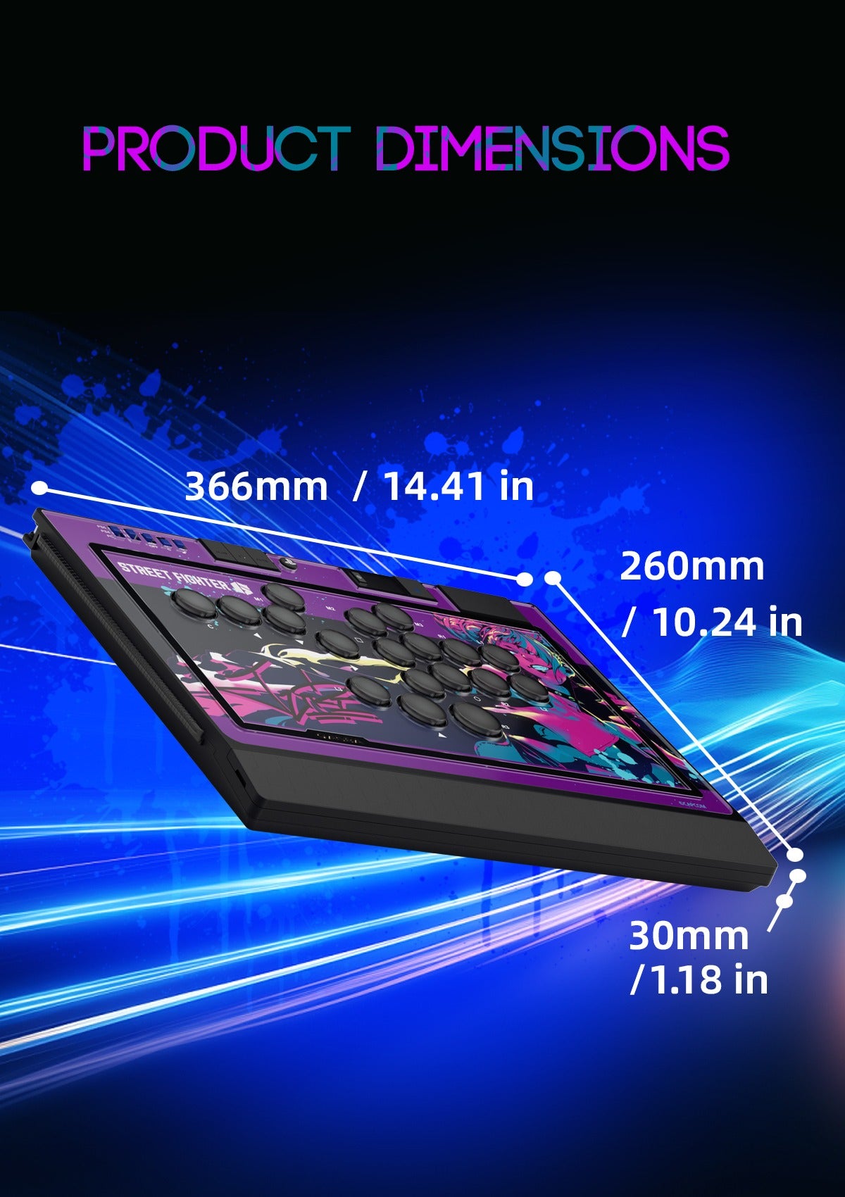 Qanba Sapphire Arcade Controller: Street Fighter Juri Han Edition - PS5/PS4/PC