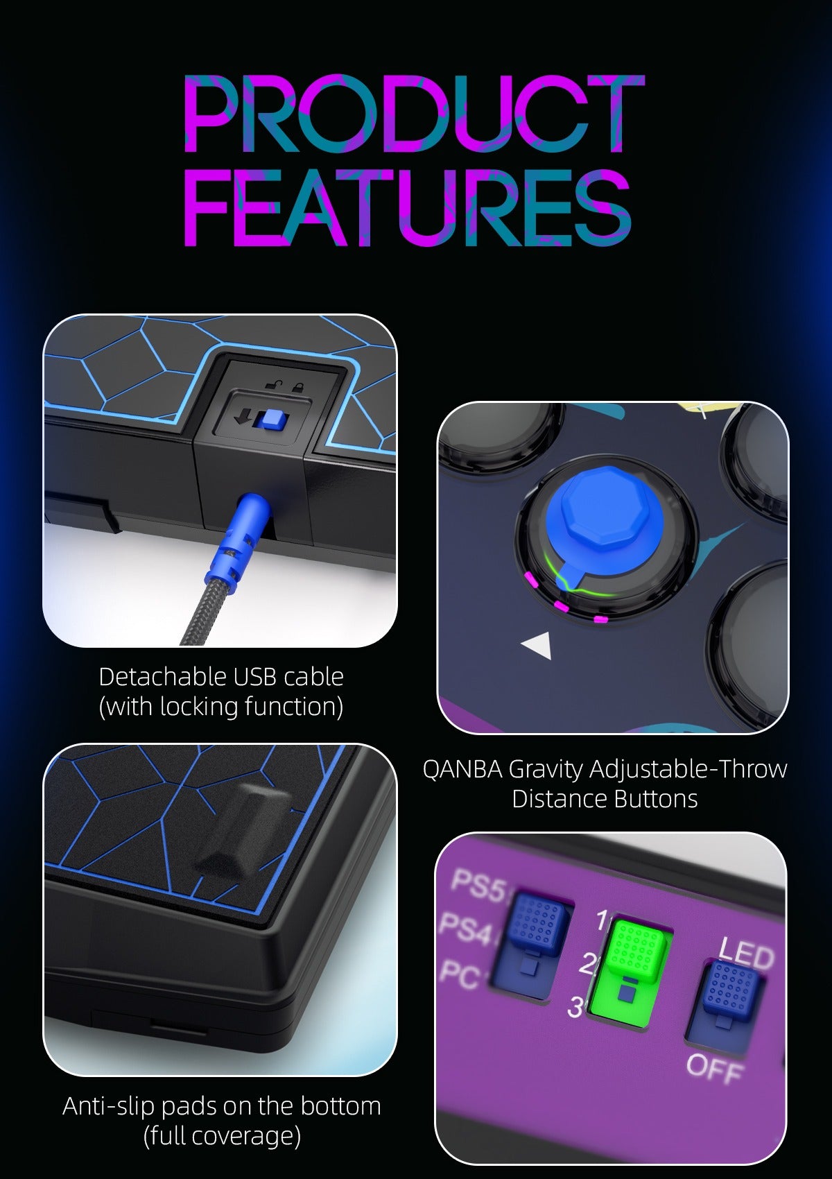 Qanba Sapphire Arcade Controller: Street Fighter Juri Han Edition - PS5/PS4/PC
