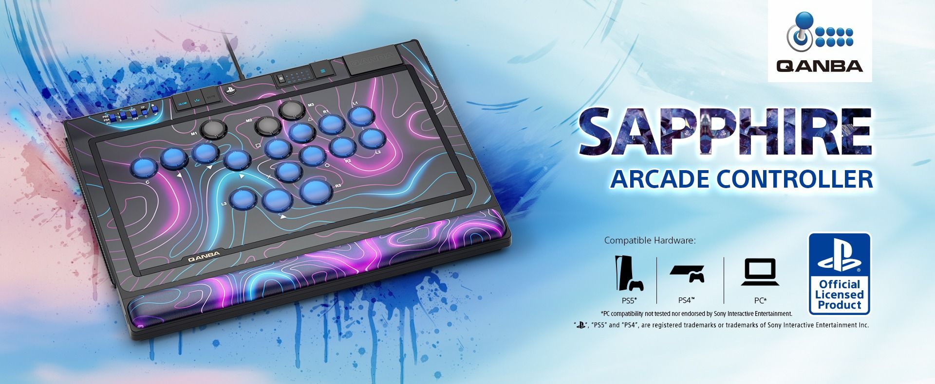 Qanba Sapphire Arcade Controller - PS5/PS4/PC